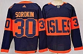 Men's New York Islanders #30 Ilya Sorokin Navy 2024 With Stadium Series Patch Stitched Jersey,baseball caps,new era cap wholesale,wholesale hats